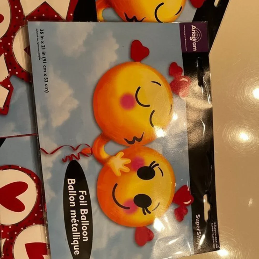 Balloons - Large Mylar Balloons (Set of 6)‎ (XXOOs and Emojis) (new)